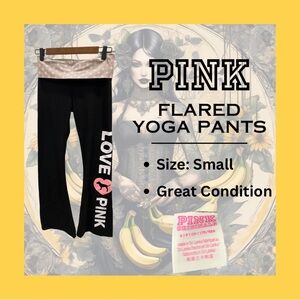 PINK Victoria’s Secret Fold-over Flared Yoga Pants